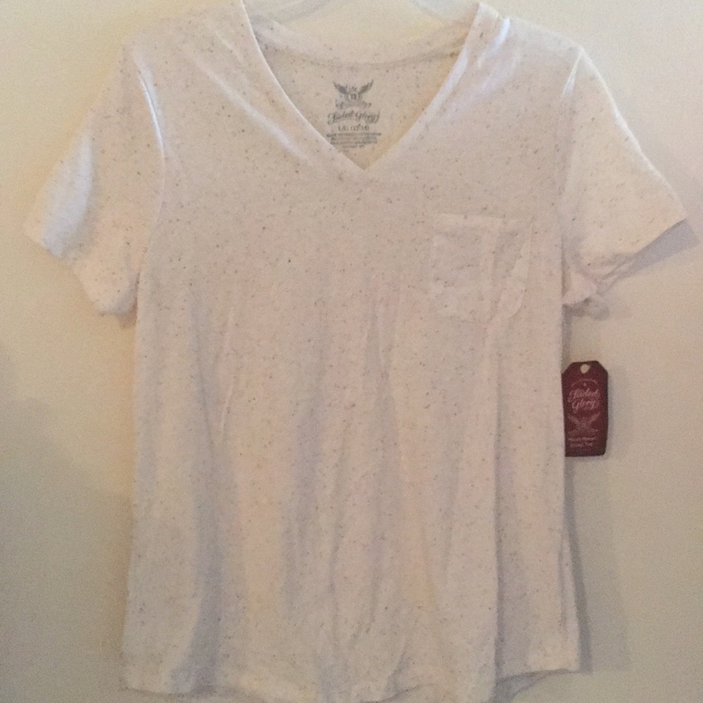 Cream heathered tee